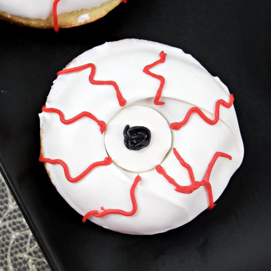 Bloodshot Monster Eyeball Doughnuts