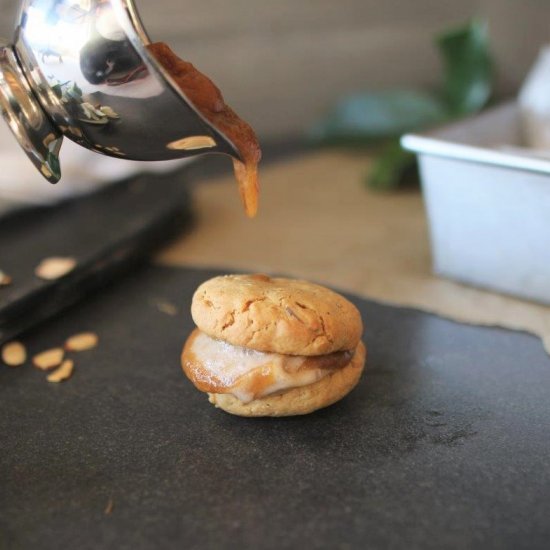 Ginger Cookie Caramel Sandwiches