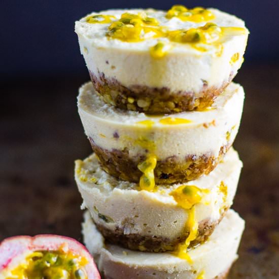 Vegan Passion Fruit Cheesecake Cups