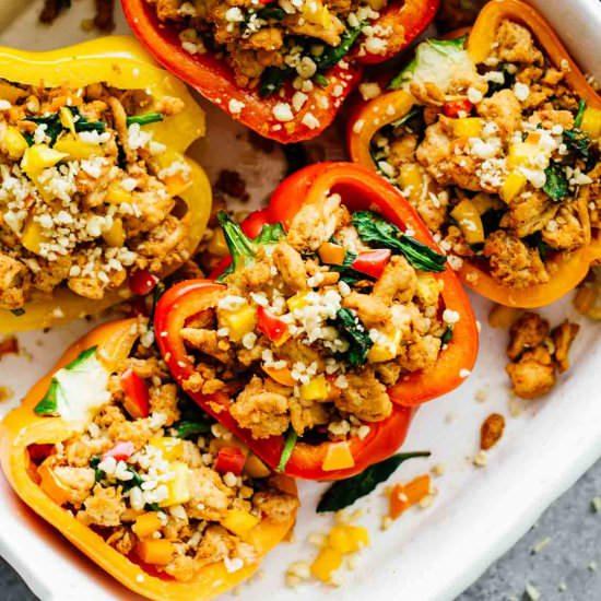 Spicy Whole30 Stuffed Peppers