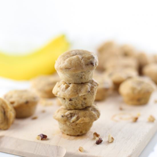 Mini Vegan Banana Nut Muffins