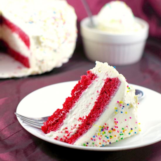 Easy Red Velvet Ice Cream Cake