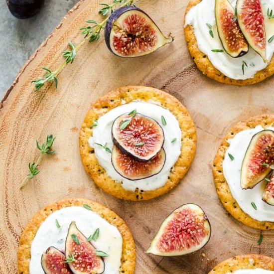 Whipped Goat Cheese & Fig Bites