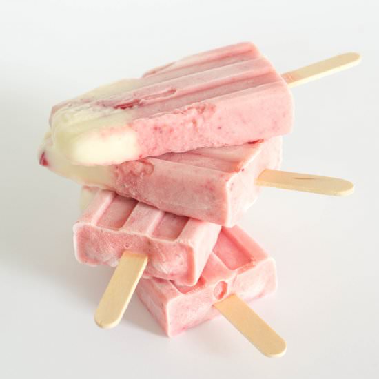 Strawberry & Yogurt Popsicles