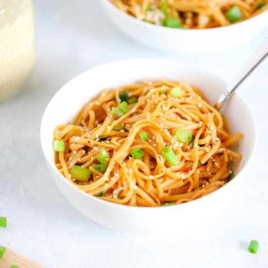 Spicy Vegan Sesame Noodles