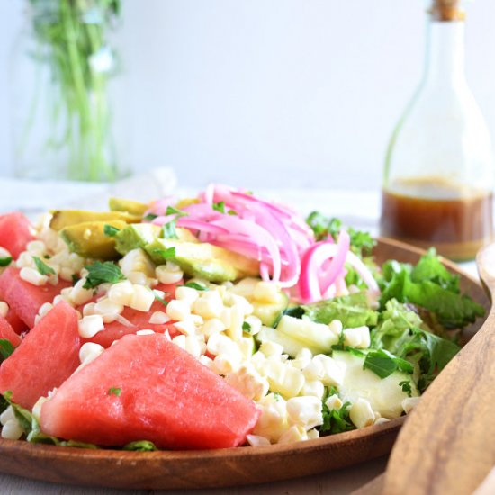 Summer Corn and Watermelon Salad