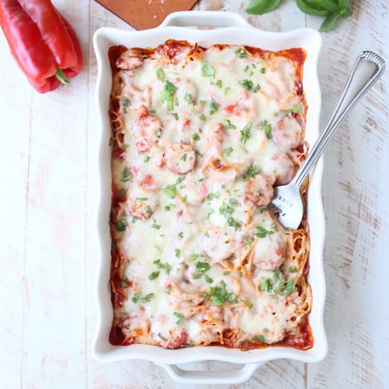 Pizza Baked Spaghetti