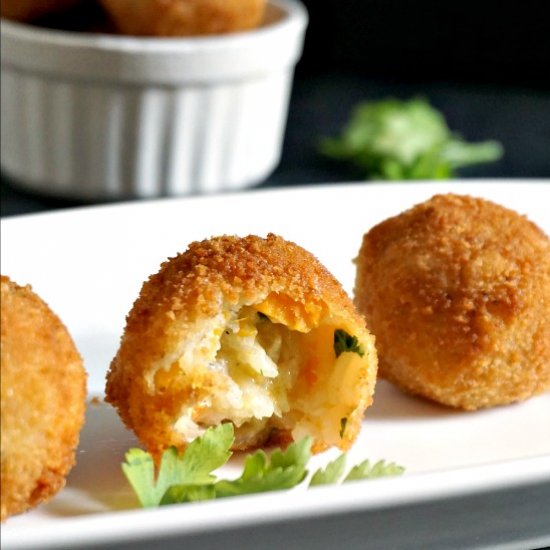 Butternut squash risotto balls