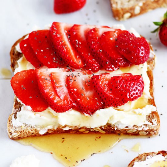 Strawberries and Cream Toast