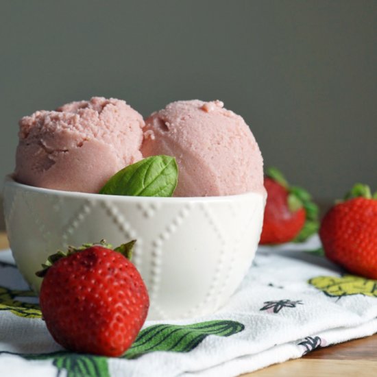 Strawberry Basil Ice Cream