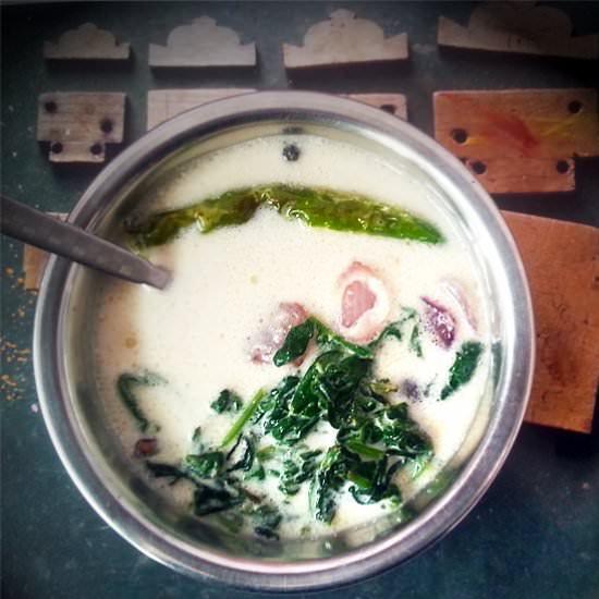 Spinach in Spiced Coconut Milk