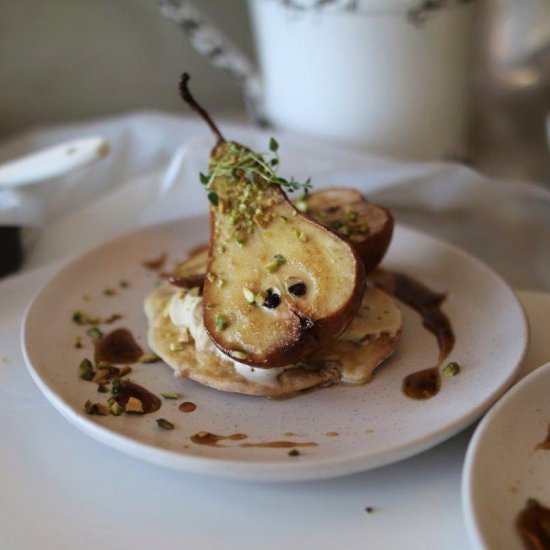 Pear and Earl Grey Cream Tostada