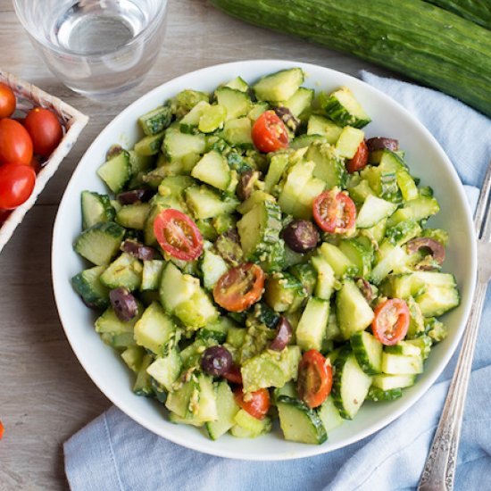 Creamy Cucumber Olive Salad