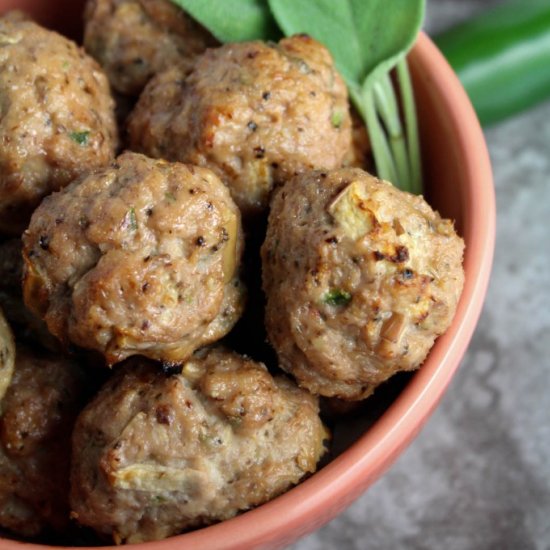 Apple Jalapeno Turkey Meatballs