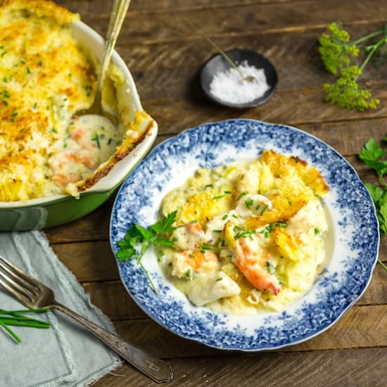 Classic British fish pie