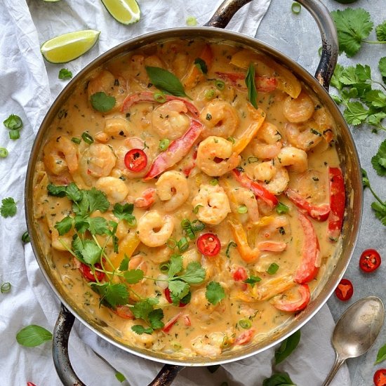 Prawns In Thai Coconut Sauce