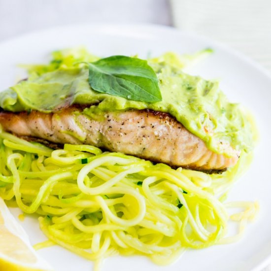 Lemon Basil Avocado Salmon