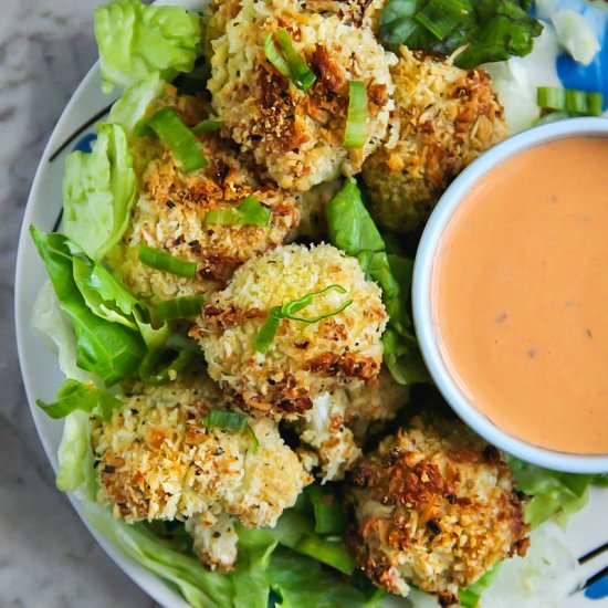 Cauliflower Ranch-Parmesan Bites