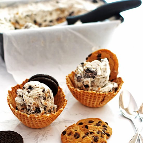 No Churn Cookie Monster Ice Cream