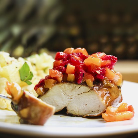 Honey Glazed Chicken & Strawberries