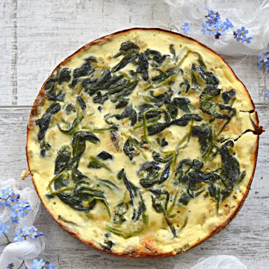 Joghurt Tart with Spinach