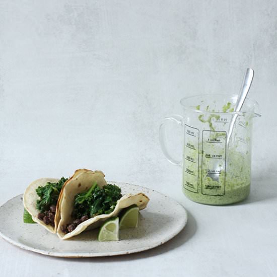 Kale + Black Bean Tacos