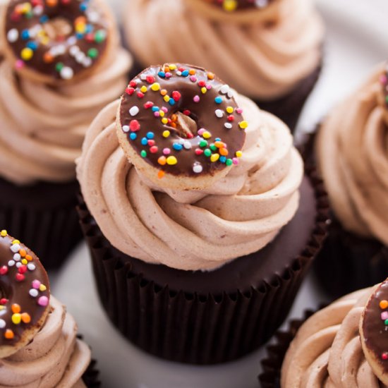 Chocolate Doughnut Cupcakes