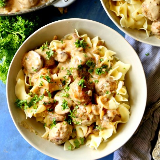 30 Minute Meatball Stroganoff