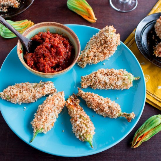 Baked Ricotta Stuffed Zucchini