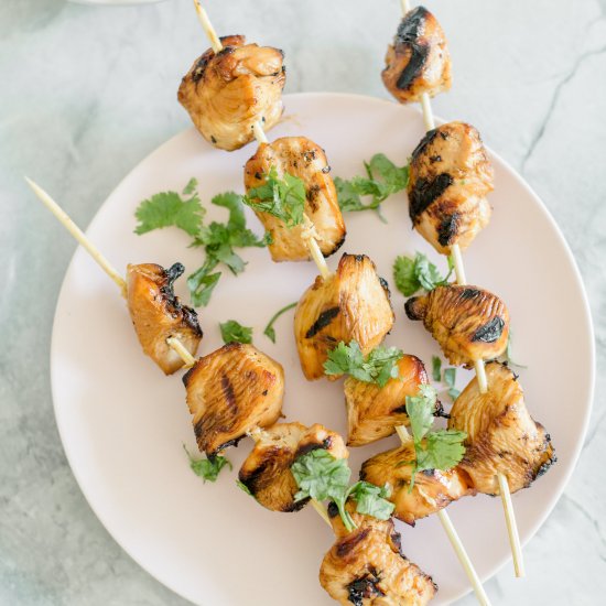 Honey Soy Chicken Skewers