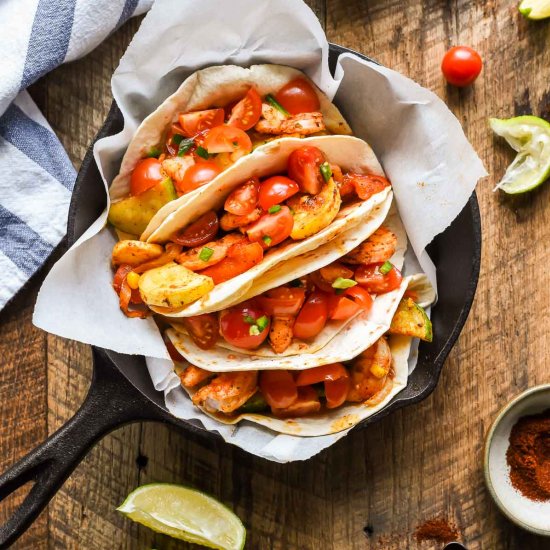 Sheet Pan Shrimp Tacos