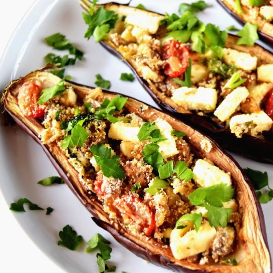 Stuffed Eggplant Boats