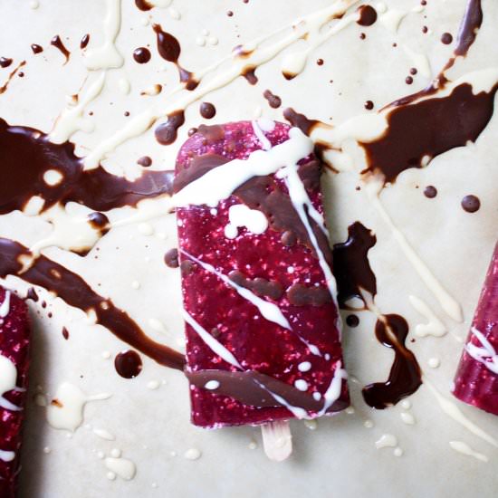 Low-Carb Berry Cream Popsicles