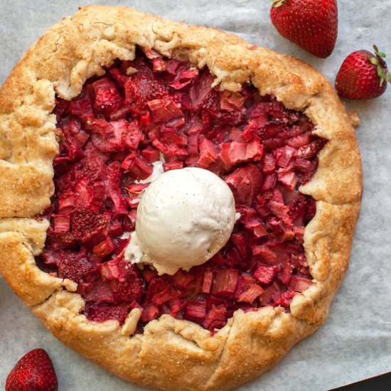 Strawberry Rhubarb Galette