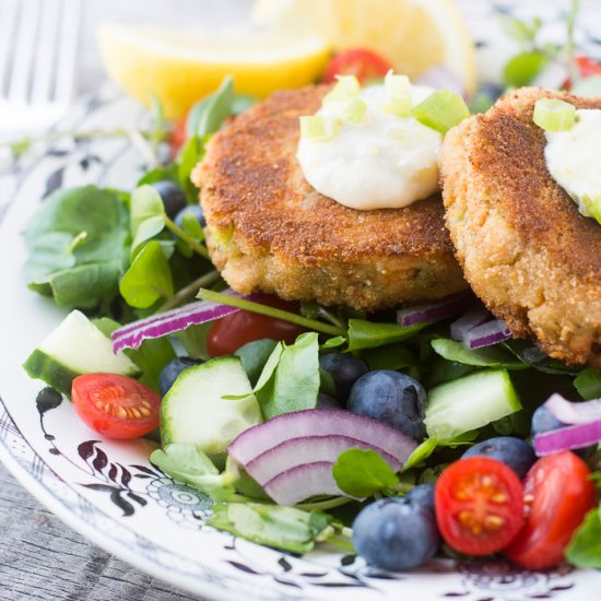 Salmon and Zucchini Burgers