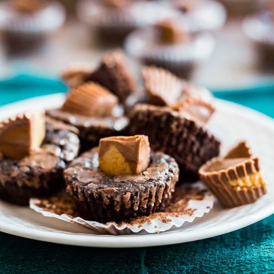 Peanut Butter Cup Brownie Bites