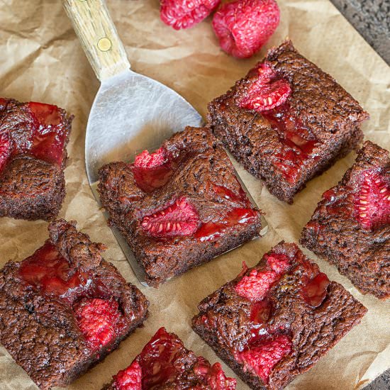 Fudgy Raspberry Brownies