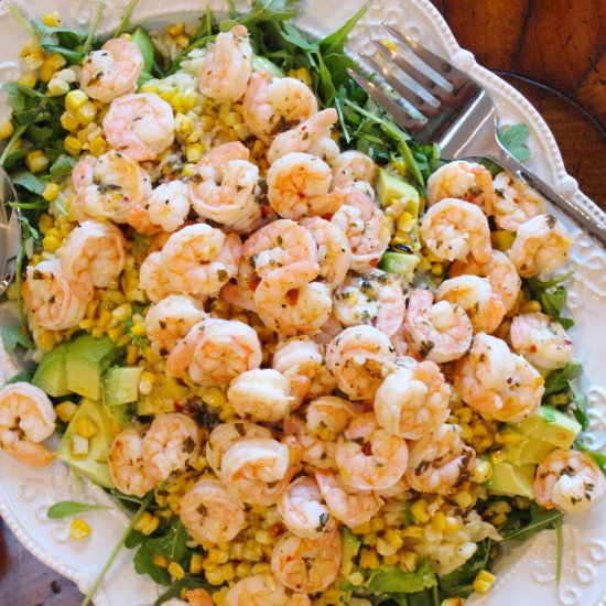 Citrus Shrimp Salad with Corn