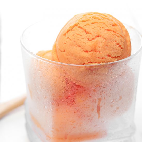 3-Ingredient Peach Sorbet