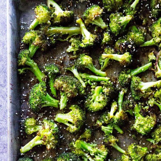 Simple Roasted Asian Broccoli