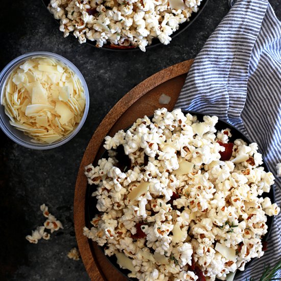 Rosemary Parmesan Bacon Popcorn