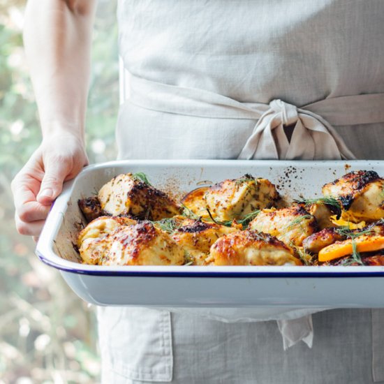 Citrus, Fennel and Chicken Bake