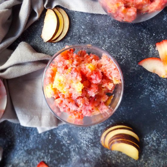 Plum Apricot Granita