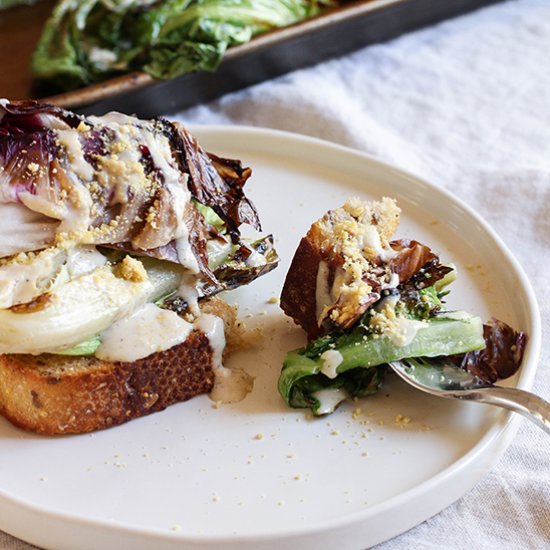 Vegan Grilled Caesar Salads