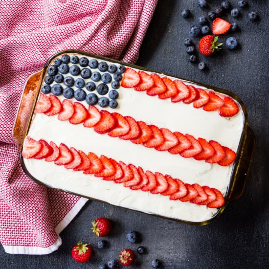 Paleo Flag Cake/Sheet Cake