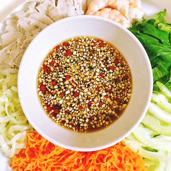 Fish sauce dressing for salads