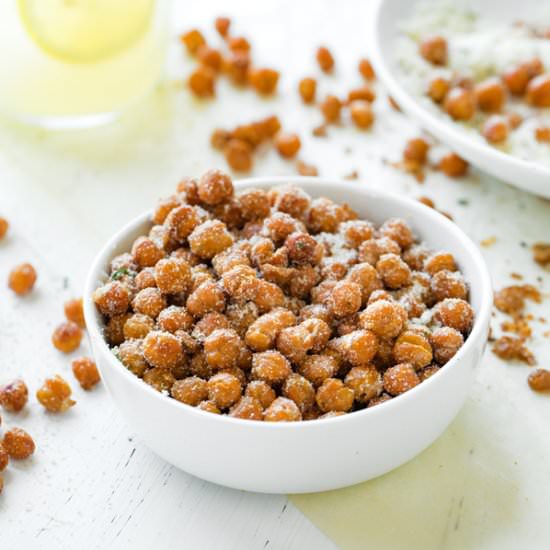 Roasted Chickpeas with Parmesan