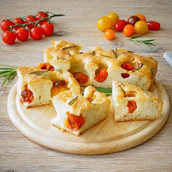 Cherry Tomato and Rosemary Focaccia