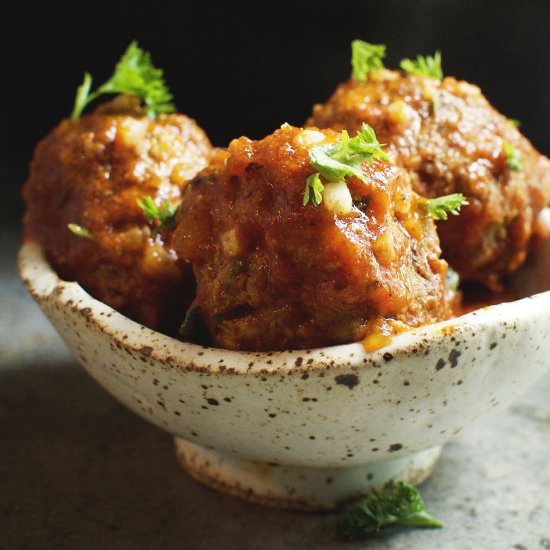 Low-Carb Porcupine Meatballs