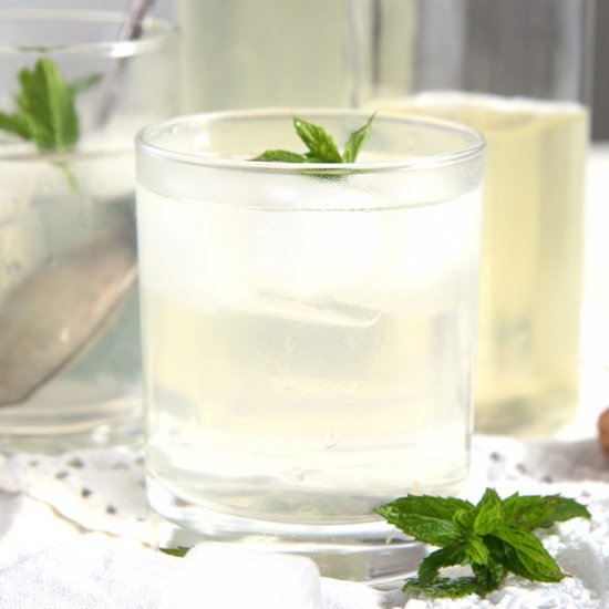 Fresh Mint Syrup with Lemons